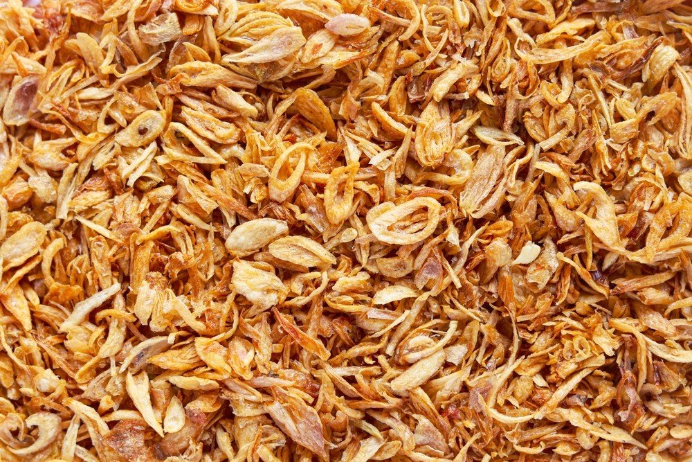 Bawang goreng renyah dari dekat